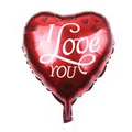 Red heart-shaped foil balloon with I Love You print for Valentine's Day decorations. - 18 Inch H