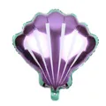 Palloncino in alluminio a forma di conchiglia viola per decorazioni di feste di compleanno - Viola