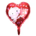 Red heart-shaped I love you foil balloon with Cupid graphic for Valentine's decoration - 18 Inch K