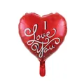 Red heart-shaped foil balloon with white I Love You script for Valentine decoration - 18 Inch O