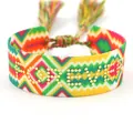 Colorful bohemian woven wristband with FOREVER lettering and adjustable tassels - Gold FOREVER Style 2