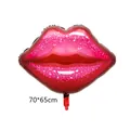 70x65cm large red and pink gradient lip foil balloon for Valentine's Day party decor - Lip Gloss Shape / 70cm x 65cm