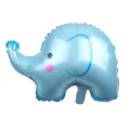 Blue elephant foil balloon for baby birthday party decorations and animal theme events - Blue