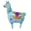 Lama folieballon met kleurrijke patronen voor Mexicaanse feestdecoratie - Blauw