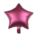 18 inch magenta star shaped foil balloon with metallic finish for party decoration - Burgundy