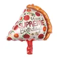 Globo de papel de pizza con texto de Supreme Birthday para decoración de fiestas - Pizza
