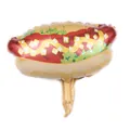 Mini globo de papel de aluminio con forma de hot dog colorido para decoración de fiestas - Perro caliente