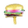 Inflatable aluminum foil balloon shaped like a realistic layered hamburger for party decor - Hamburger