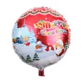Detail of 18 inch Christmas foil balloon with Santa Claus and Snowman graphics - Red Santa Claus (H)