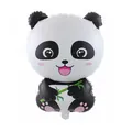 Cute panda foil balloon with green bamboo for birthday party decorations and events - Panda