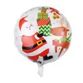 18-Zoll-Folienballon mit Weihnachtsmann, Rentier und Geschenken auf weißem Hintergrund - Weihnachtsmann Rentier Glocke (N)
