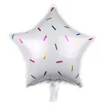 18-inch star shaped foil balloon with colorful sprinkle pattern for party decorations - Candy Sprinkles Star Style