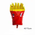 Globo de papel de aluminio de patatas fritas para fiesta temática, mide 45x71 cm - Papas fritas