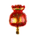 Detail of red foil balloon in lucky bag shape with gold 福 and 旺 characters - Mini Lucky Bag / 44cmx26cm