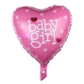 18 inch heart-shaped baby girl foil balloon for birthday party decorations - Bright Pink Heart (BABY GIRL) / 18 Inch