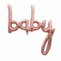 Rose gold script baby letter foil balloon for birthday party and shower decoration - Baby / Rose Gold