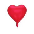 Vibrant red 18-inch heart-shaped foil balloon with metallic finish for festive wedding decor - 18-inch New Rose Red