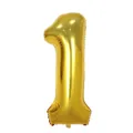 Large 40-inch golden number 1 aluminum foil balloon for birthday party decorations - 40 Inch Number 1 / Gold