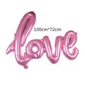 Palloncino Love in alluminio rosa per decorazione matrimonio festa 100cmx72cm - Rosa