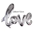 Grande palloncino Love in argento da 100cm per decorazioni di nozze e feste - Argento