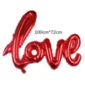 Grande palloncino Love rosso metallizzato 100x72cm per decorazioni di nozze e feste - Rosso