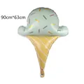Matcha ice cream cone foil balloon 90x63cm for summer party and birthday decoration - Ice Cream Cone / Large Style