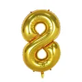 Golden 40-inch number 8 foil balloon with metallic finish for birthday party decor - 40 Inch Number 8 / Gold