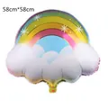 Regenboog wolk aluminiumfolie ballon voor verjaardagsfeest decoraties van 58cm bij 58cm - Medium Regenboog Wolk