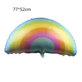 Regenboog macaron folieballon 77x52cm voor verjaardagsfeestjes en decoratie - Medium Regenboog