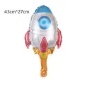Mini rocket shape aluminum foil balloon for birthday party decor, size 43cmx27cm - Mini Rocket Balloon