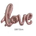 Rose gold Love script foil balloon 100x72cm for wedding and party decorations - Rose Gold