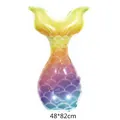 Rainbow gradient mermaid tail foil balloon with fish scale pattern for party decor 48x82cm - 48x82cm / Rainbow