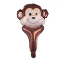 Ballon en aluminium en forme de singe avec bâton pour fêtes d'enfants - Singe