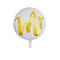 Round white 18-inch foil balloon with golden Mr text for wedding and party decor - 18-inch Round Mr Style