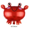 Cartoon red crab foil balloon for ocean themed parties decoration, size 42x54cm - Crab