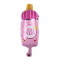 Roze babyfles aluminium folie ballon met It's a Girl voor baby shower decoratie - Roze Melkfles 43*19cm