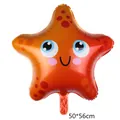 Cute cartoon starfish foil balloon for sea theme party decoration, 50x56cm size - Starfish