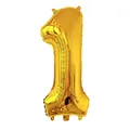 Ballon chiffre 1 en aluminium doré de 32 pouces pour décoration de fête - Chiffre 1 / Or