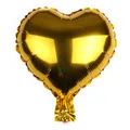 Glossy gold heart-shaped aluminum foil balloon for birthday and wedding party decorations - Gold