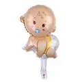 Mini folieballon in de vorm van een baby met blauwe speen voor verjaardagsfeestje - Baby Jongen 43*22cm