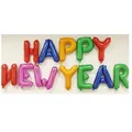 Colorful Happy New Year foil balloon set in red, blue, yellow, green and pink - New Year (HAPPY NEW YEAR) / Colorful