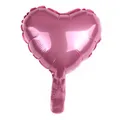 Pink heart-shaped foil balloon with metallic finish for wedding and party decorations - Pink