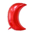 Ballon lune rouge métallique 36 pouces pour décoration de fête et mariage chic - Rouge