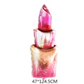 Large lipstick shaped foil balloon in pink and rose red for party decoration, 47x124.5cm - Large Lipstick