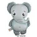 Détail du ballon éléphant en aluminium bleu pour fête avec marquage de taille 61x45cm - Éléphant