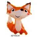 Détail d'un ballon renard en aluminium orange pour décoration de fête mesurant 60x44cm - Renard