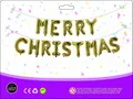 Σετ χρυσά μπαλόνια Merry Christmas 16 ιντσών για εορταστική διακόσμηση εσωτερικού χώρου - Χρυσά Μπαλόνια Γράμματα Χριστουγέννων