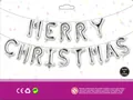 Σετ μπαλόνια Merry Christmas 16 ιντσών από ασήμι με σήμανση CE και συσκευασία ασφαλείας - Ασημένια Μπαλόνια Γράμματα Χριστουγέννων