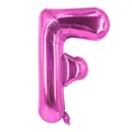 Détail du ballon en aluminium lettre F rose fuchsia pour la décoration de fête de mariage - Rose Rouge F