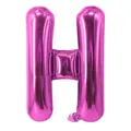 Détail d'un ballon en aluminium de 16 pouces en forme de lettre H rouge rose festif - Rose Rouge H